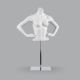 Mannequin-torso, mat hvid