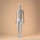 en økologisk mannequin med påsyet torso og bevægelige arme